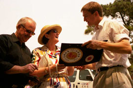 laowai arrives at the gates of the international church of Beijing